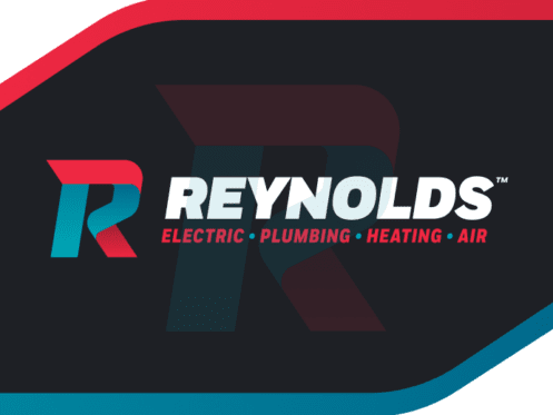 reynolds electric, plumbing, heating and cooling logo